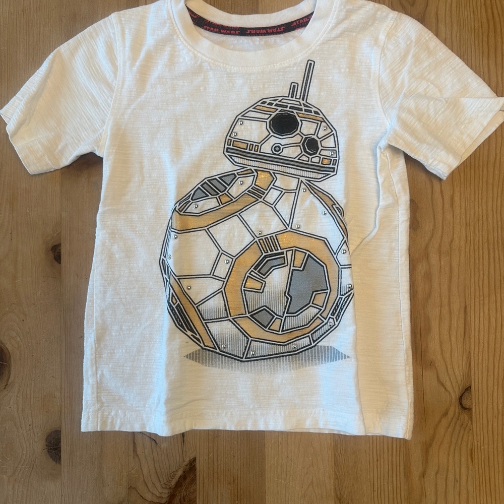 Star Wars Kids White and Gold Droid T-Shirt